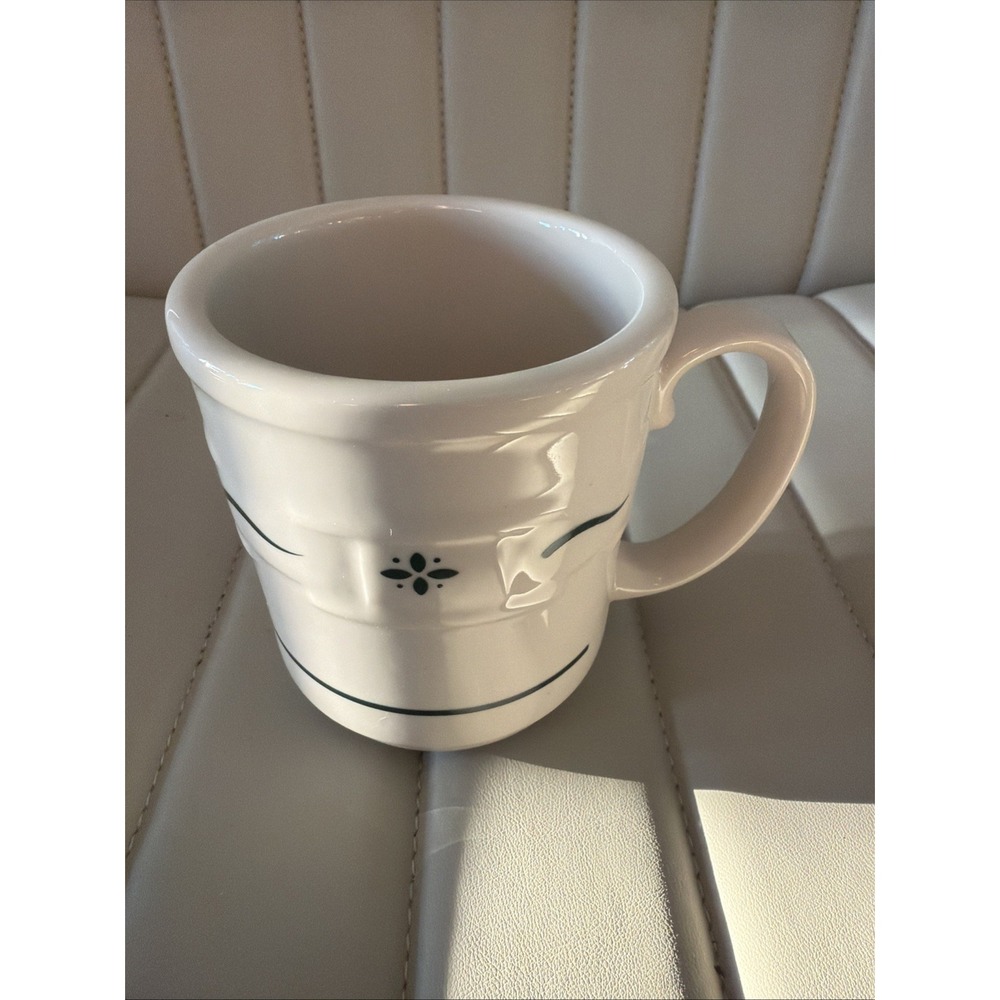 LONGABERGER POTTERY WOVEN TRADITIONS HERITAGE GREEN 12 OUNCE MUG